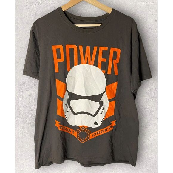 Star Wars First Order Power Large Print Graphic T Shirt Gray Size‎ Large - Picture 1 of 4